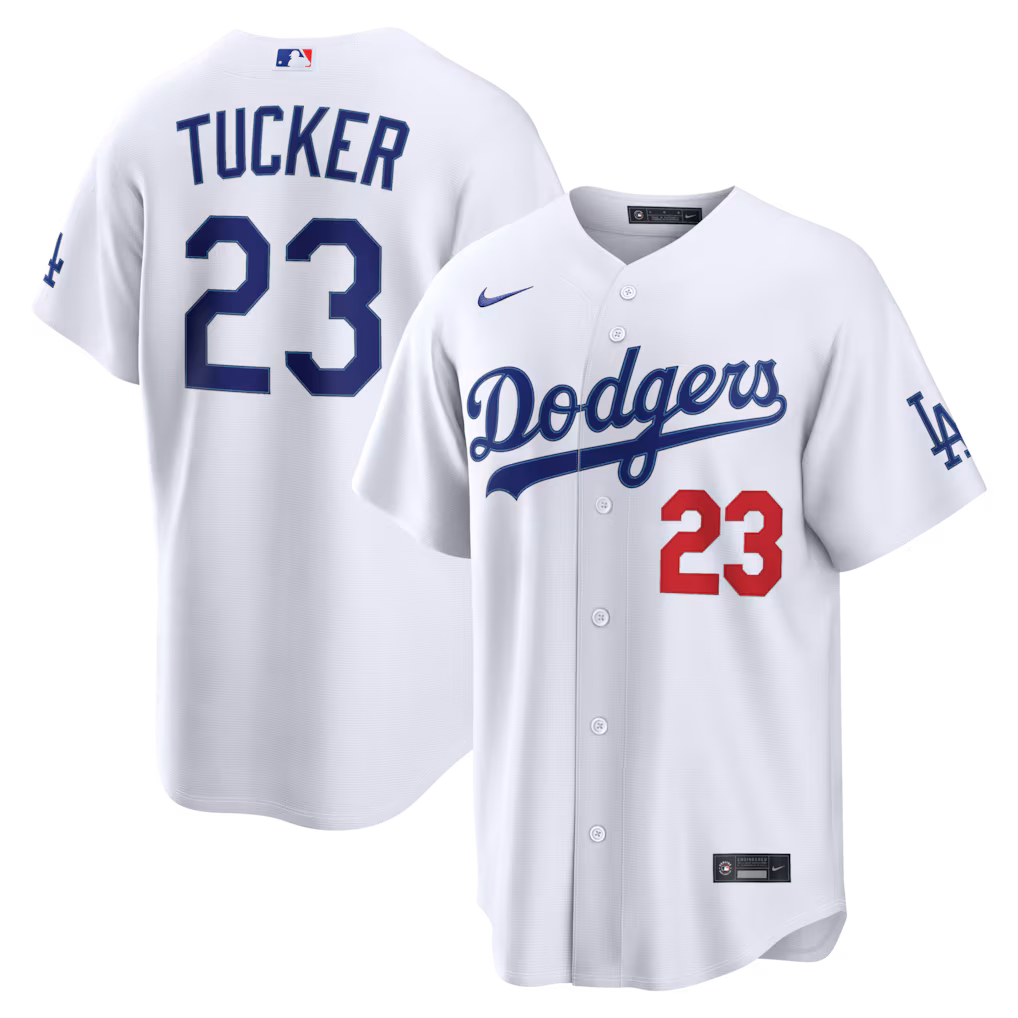 Men's Los Angeles Dodgers Kyle Tucker Nike White Home Stadium Jersey - Ujersey
