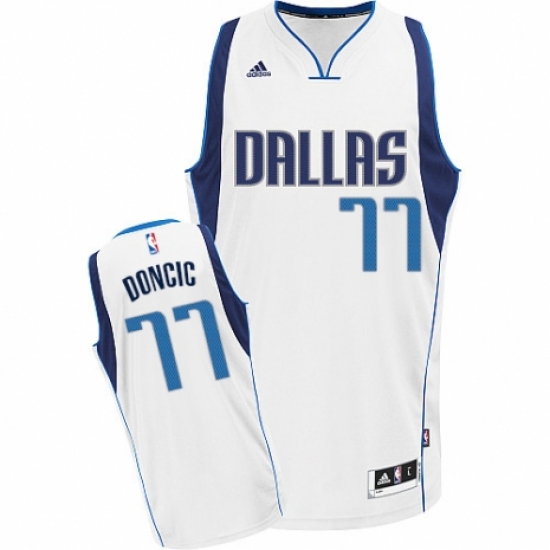 Men's Nike Dallas Mavericks #77 Luka Doncic Swingman White Home NBA Jersey - Association Edition - Ujersey