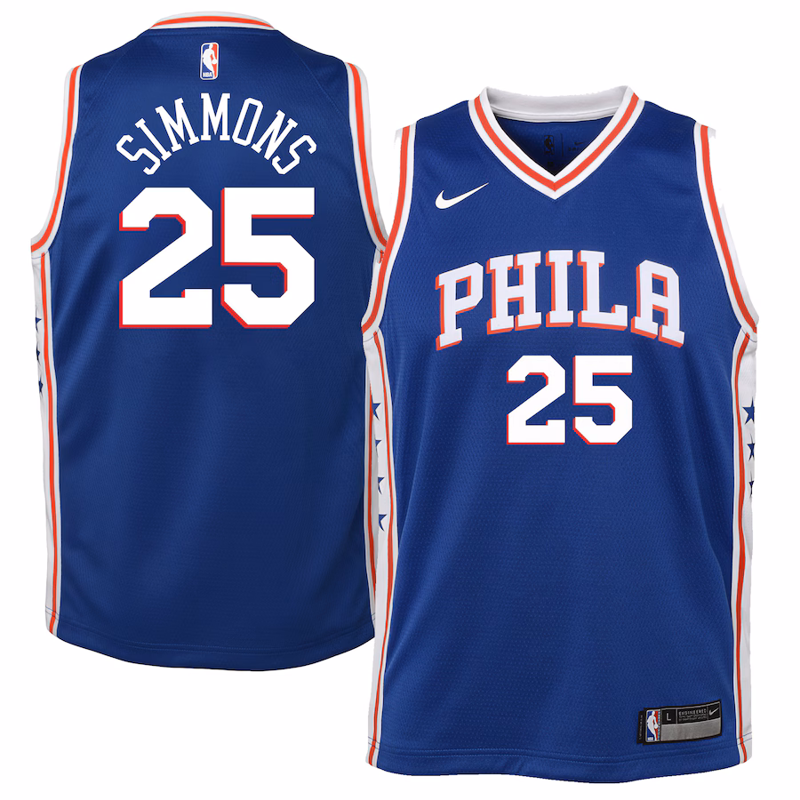 Youth Philadelphia 76ers Ben Simmons Nike Royal Swingman Jersey - Icon Edition - Ujersey NHL