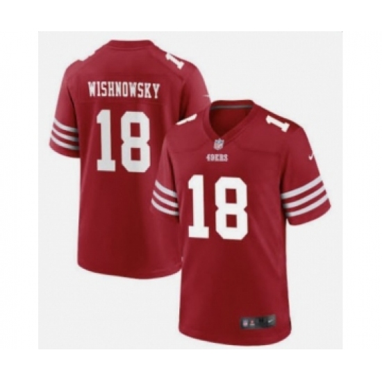 Men's San Francisco 49ers #18 Mitch Wishnowsky 2022 Red Vapor Untouchable Stitched Football Jersey - Ujersey
