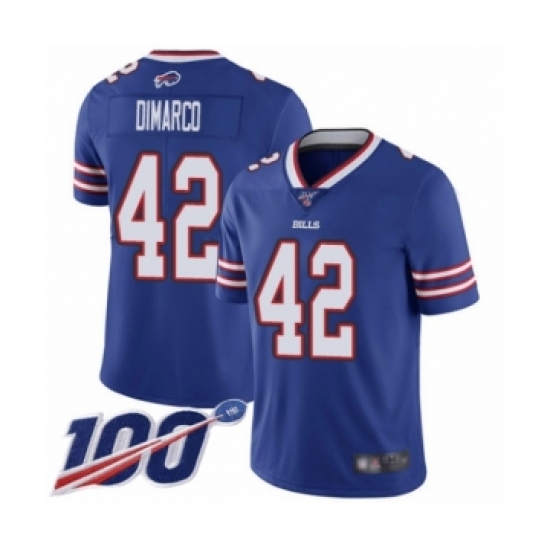 Men's Buffalo Bills #42 Patrick DiMarco Royal Blue Team Color Vapor Untouchable Limited Player 100th Season Football Jersey - Ujersey
