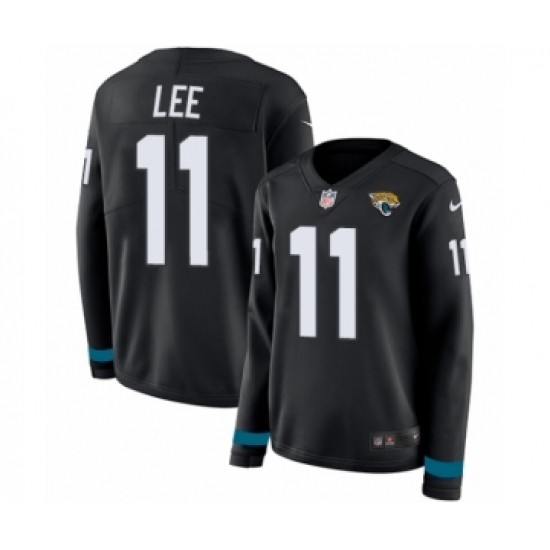 Women's Nike Jacksonville Jaguars #11 Marqise Lee Limited Black Therma Long Sleeve NFL Jersey - Ujersey