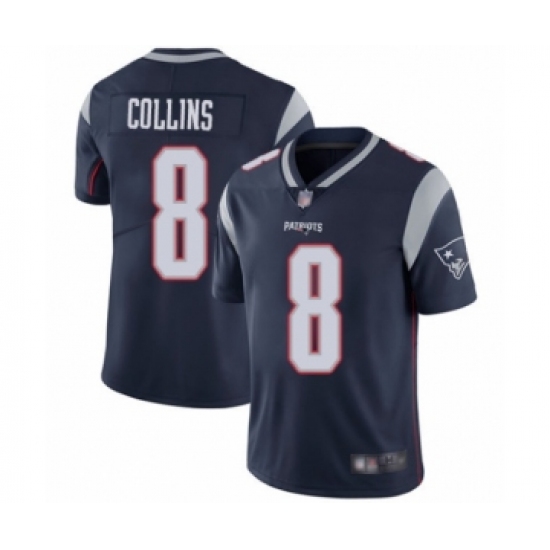 Men's New England Patriots #8 Jamie Collins Navy Blue Team Color Vapor Untouchable Limited Player Football Jersey - Ujersey