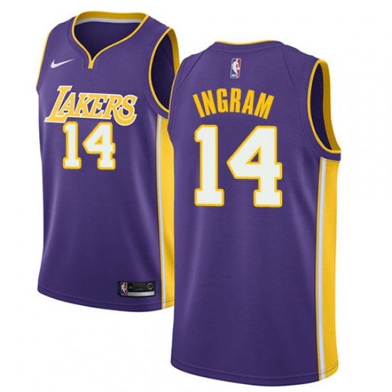 Youth Nike Los Angeles Lakers #14 Brandon Ingram Swingman Purple NBA Jersey - Statement Edition - Ujersey