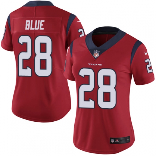 Women's Nike Houston Texans #28 Alfred Blue Limited Red Alternate Vapor Untouchable NFL Jersey - Ujersey