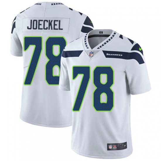 Men's Nike Seattle Seahawks #78 Luke Joeckel White Vapor Untouchable Limited Player NFL Jersey - Ujersey