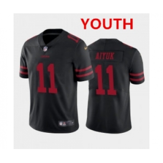 Youth Nike 49ers 11 Brandon Aiyuk Black 2020 NFL Draft First Round Pick Vapor Untouchable Limited Jersey