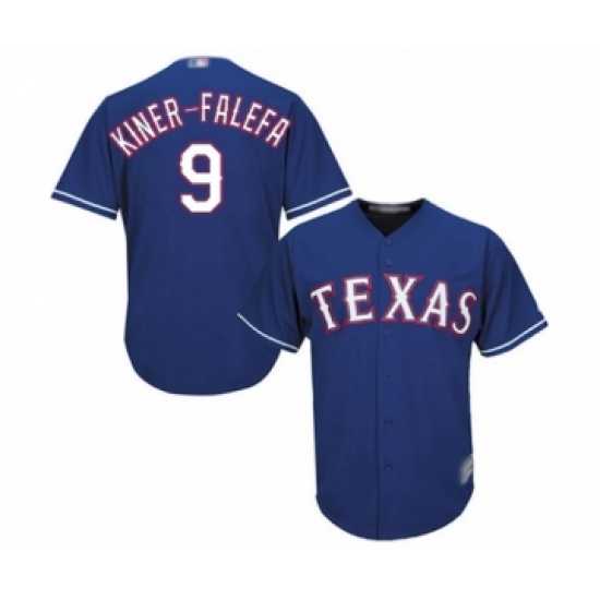 Youth Texas Rangers #9 Isiah Kiner-Falefa Authentic Royal Blue Alternate 2 Cool Base Baseball Player Jersey - Ujersey