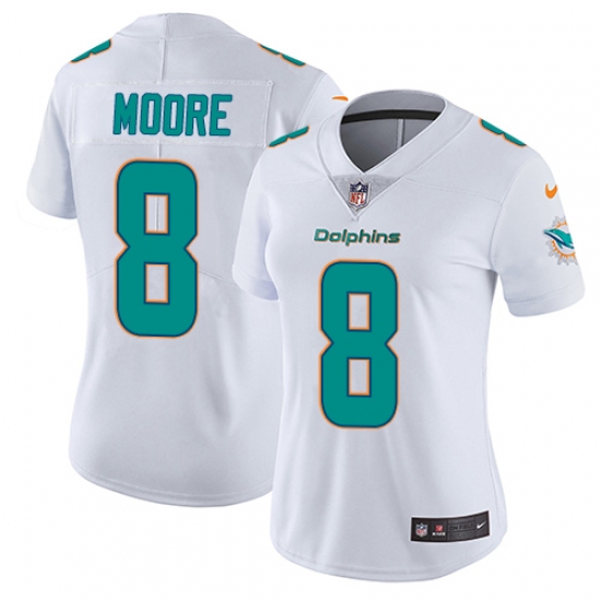 Women's Nike Miami Dolphins #8 Matt Moore White Vapor Untouchable Limited Player NFL Jersey - Ujersey