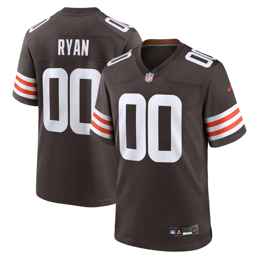 Men's Cleveland Browns Carsen Ryan Nike Brown Game Jersey - SUjersey01