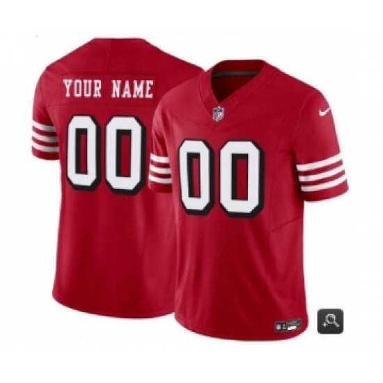 Men's Nike San Francisco 49ers Customized Scarlet 2023 F.U.S.E. Vapor Untouchable Alternate Limited Football Stitched Jersey - Ujersey