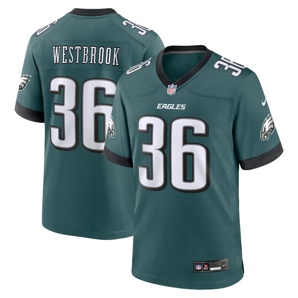 Men's Philadelphia Eagles Brian Westbrook Nike Midnight Green Team Retired Game Jersey - ujerseystore