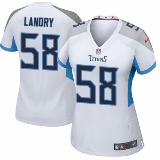Women's Nike Tennessee Titans #58 Harold Landry Game White NFL Jersey - Ujersey