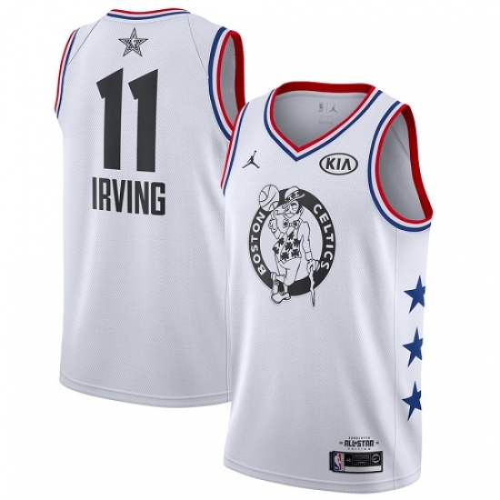 Men's Nike Boston Celtics #11 Kyrie Irving White Basketball Jordan Swingman 2019 All-Star Game Jersey - Ujersey