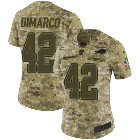 Women's Nike Buffalo Bills #42 Patrick DiMarco Limited Camo 2018 Salute to Service NFL Jersey