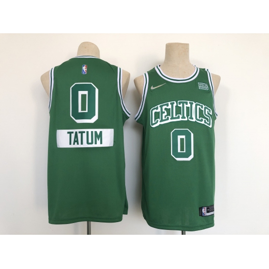 Men's Boston Celtics #0 Jayson Tatum Nike Green 2021-22 Swingman City Jersey - Ujersey