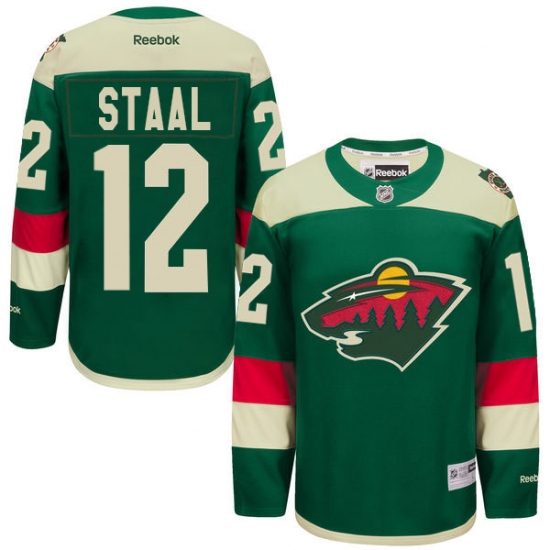 Men's Reebok Minnesota Wild #12 Eric Staal Premier Green 2016 Stadium Series NHL Jersey