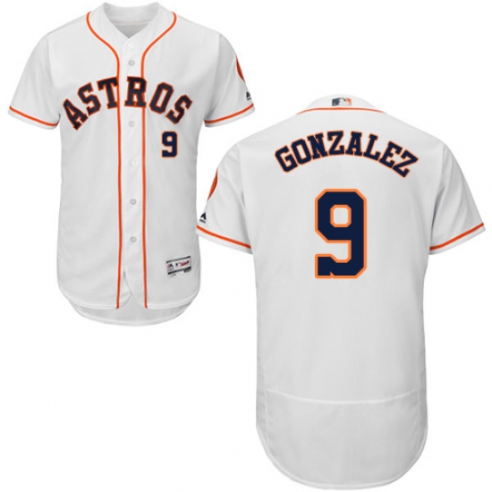 Men's Majestic Houston Astros #9 Marwin Gonzalez White Flexbase Authentic Collection MLB Jersey - Ujersey