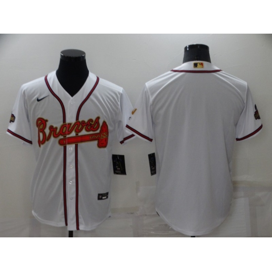 Men's Atlanta Braves Blank Nike White 2022 Gold Program Authentic Player Jersey - Ujersey