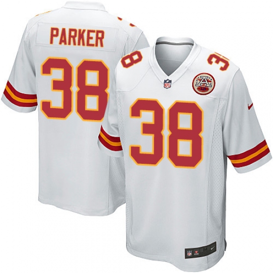 Men's Nike Kansas City Chiefs #38 Ron Parker Game White NFL Jersey - Ujersey