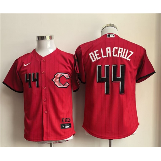 Youth Cincinnati Reds #44 Elly De La Cruz Red 2026 City Connect Stadium Stitched Baseball Jersey