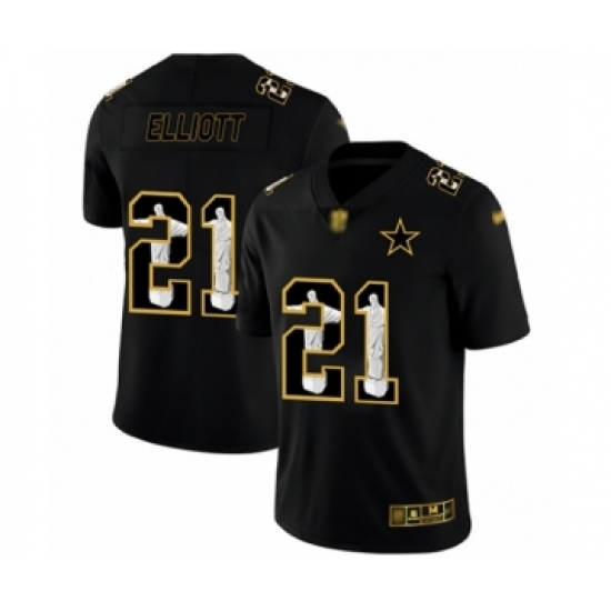 Men's Dallas Cowboys #21 Ezekiel Elliott Black Jesus Faith Limited Football Jersey - Ujersey