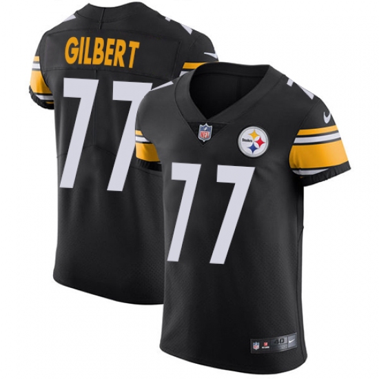 Men's Nike Pittsburgh Steelers #77 Marcus Gilbert Black Team Color Vapor Untouchable Elite Player NFL Jersey - Ujersey