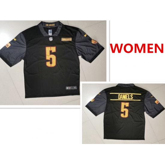 Women's Washington Commanders #5 Jayden Daniels Nike Black Alternate Vapor Untouchable Limited Jersey - Ujersey
