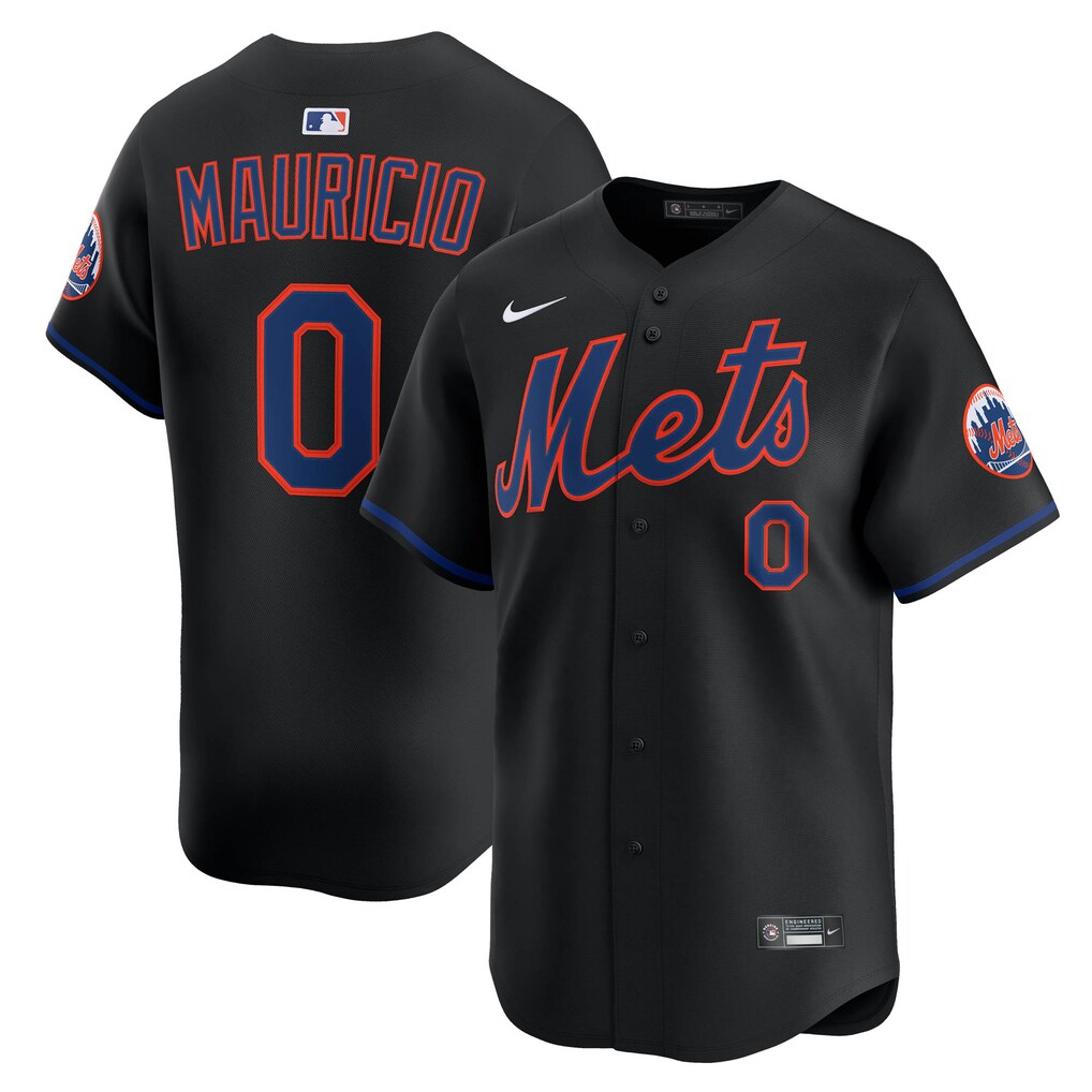 Men's New York Mets Ronny Mauricio Nike Black Alternate Limited Jersey - U-jersey