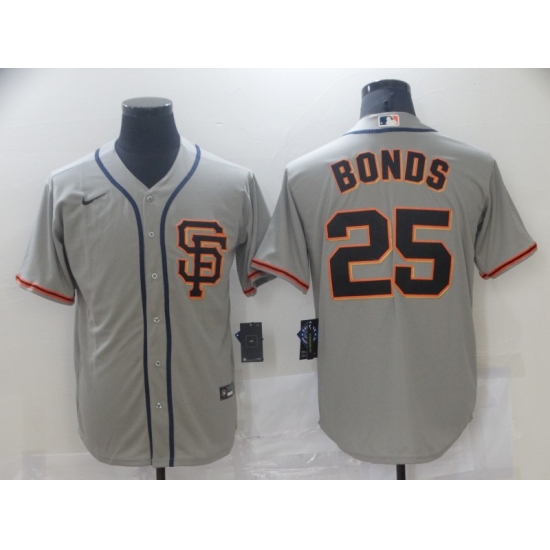 Men's Nike San Francisco Giants #25 Barry Bonds Gray Fashion Baseball Jersey - Ujersey