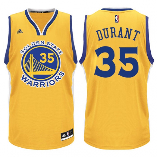 Men's Adidas Golden State Warriors #35 Kevin Durant Swingman Gold NBA Jersey - Ujersey