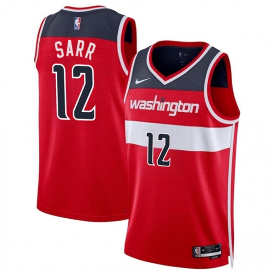 Men's Washington Wizards #12 Alexandre Sarr Red Icon Edition Stitched Basketball Jersey - Ujersey