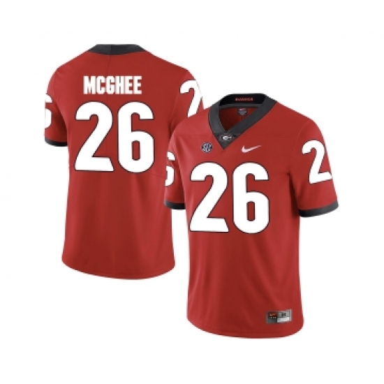 Georgia Bulldogs 26 Tyrique McGhee Red College Football Jersey - Ujersey