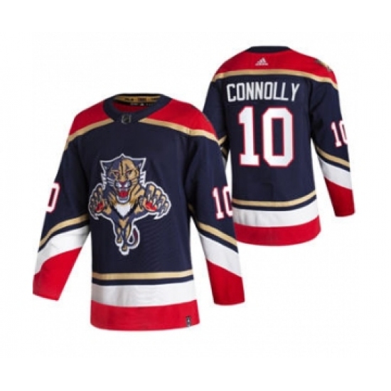 Men's Florida Panthers #10 Brett Connolly Black 2020-21 Reverse Retro Alternate Hockey Jersey - Ujersey