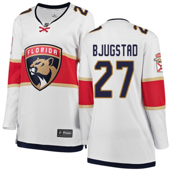 Women's Florida Panthers #27 Nick Bjugstad Authentic White Away Fanatics Branded Breakaway NHL Jersey - Ujersey