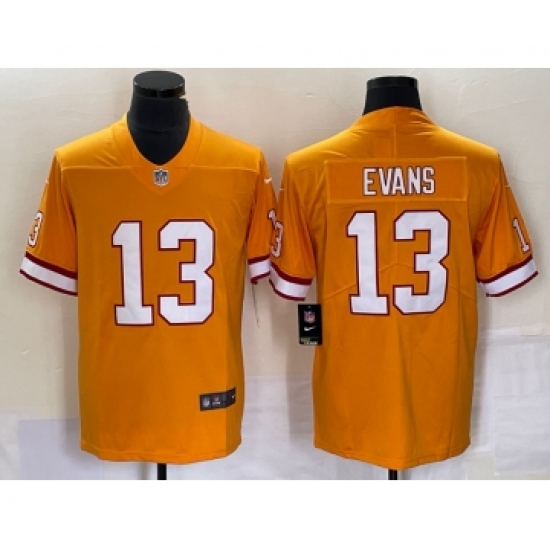 Men's Nike Tampa Bay Buccaneers #13 Mike Evans Yellow Throwback Limited Stitched Jersey - Ujersey