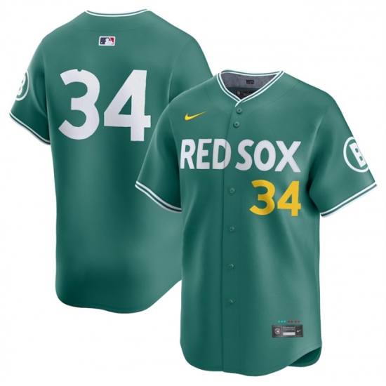 Men's Boston Red Sox #34 David Ortiz Green 2025 City Connect Limited Stitched Baseball Jersey - Ujersey