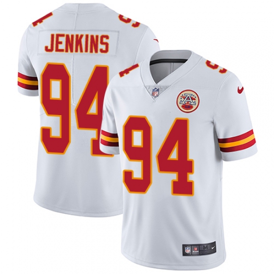 Youth Nike Kansas City Chiefs #94 Jarvis Jenkins White Vapor Untouchable Limited Player NFL Jersey - Ujersey
