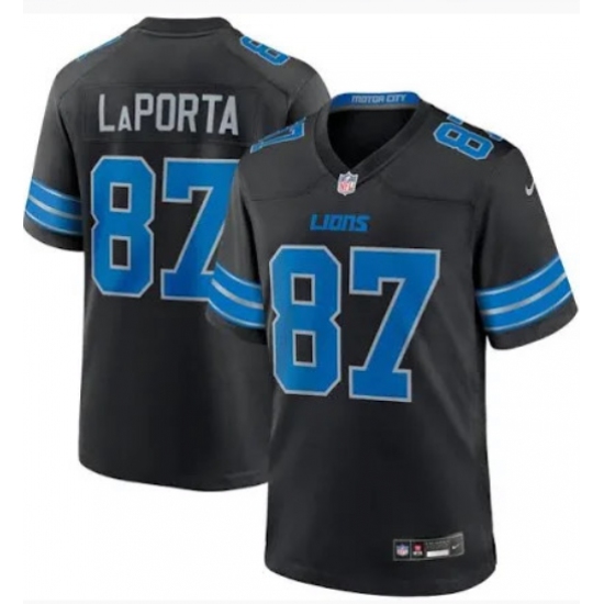 Men's Detroit Lions #87 Sam Laporta Limited Black 2024 Vapor Stitched Jersey - Ujersey