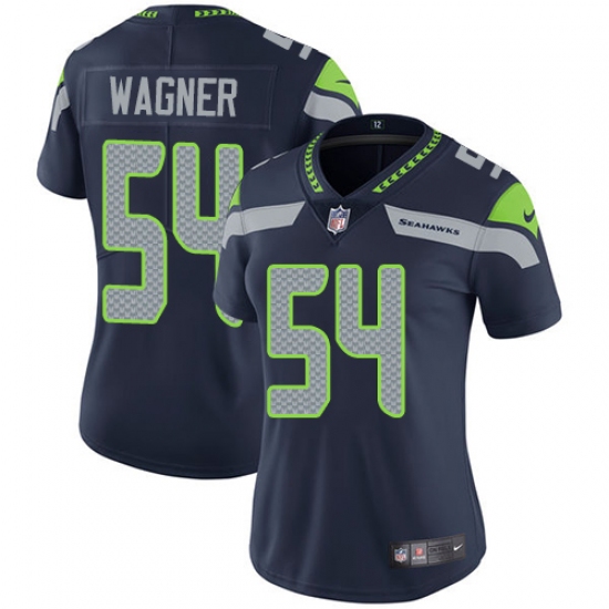 Women's Nike Seattle Seahawks #54 Bobby Wagner Steel Blue Team Color Vapor Untouchable Limited Player NFL Jersey - Ujersey