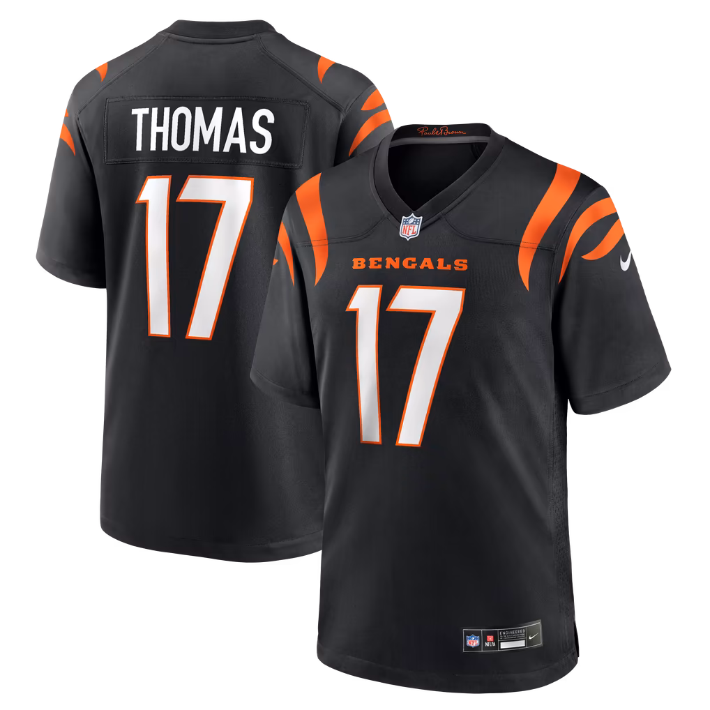 Men's Cincinnati Bengals Noah Thomas Nike Black Team Game Jersey