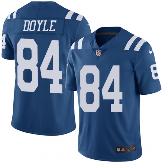 Men's Nike Indianapolis Colts #84 Jack Doyle Limited Royal Blue Rush Vapor Untouchable NFL Jersey - Ujersey