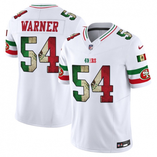 Men's San Francisco 49ers #54 Fred Warner White 2025 F.U.S.E. Mexico Vapor Limited Football Stitched Jersey - Ujersey