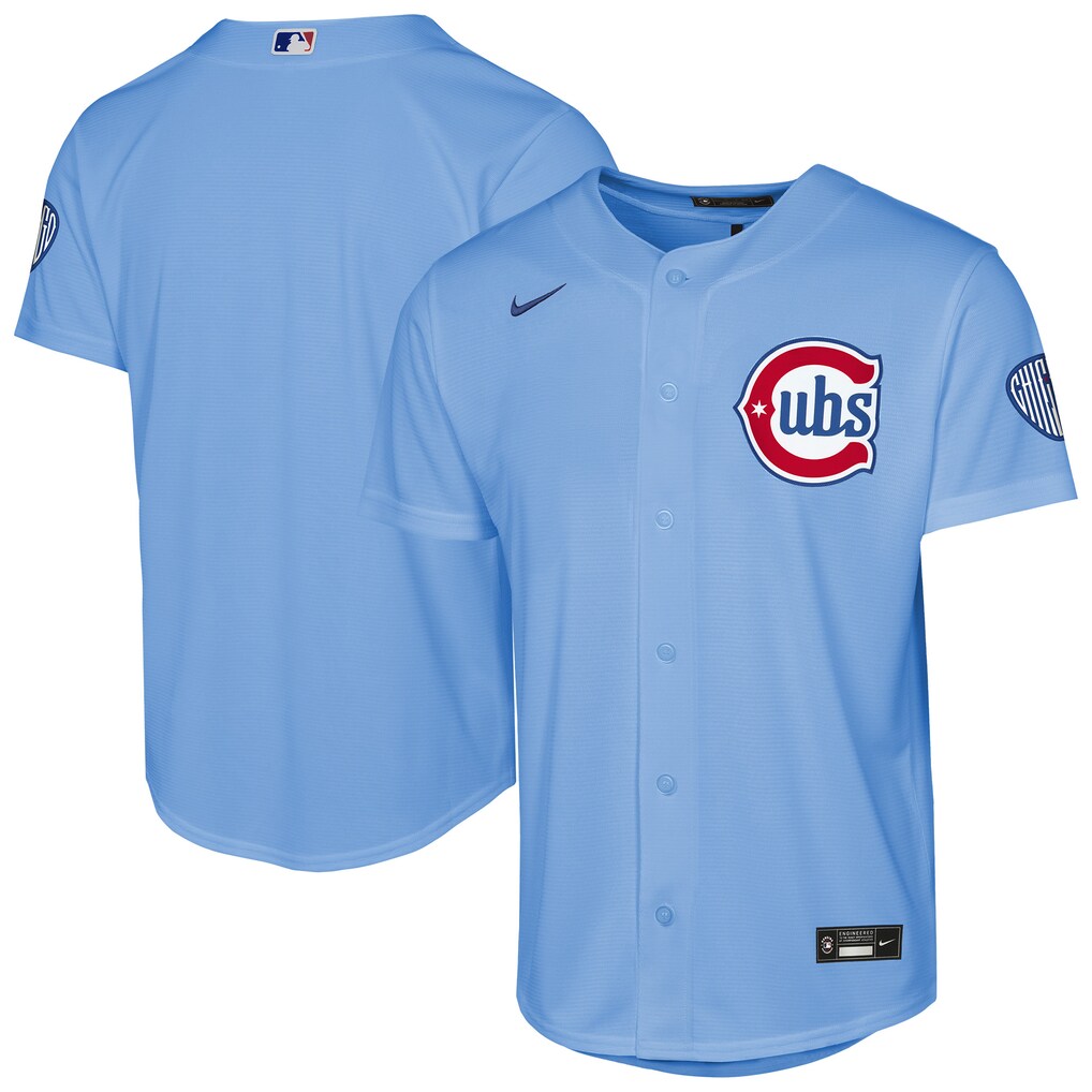 Youth Chicago Cubs Nike Light Blue Alternate 2 Stadium Jersey