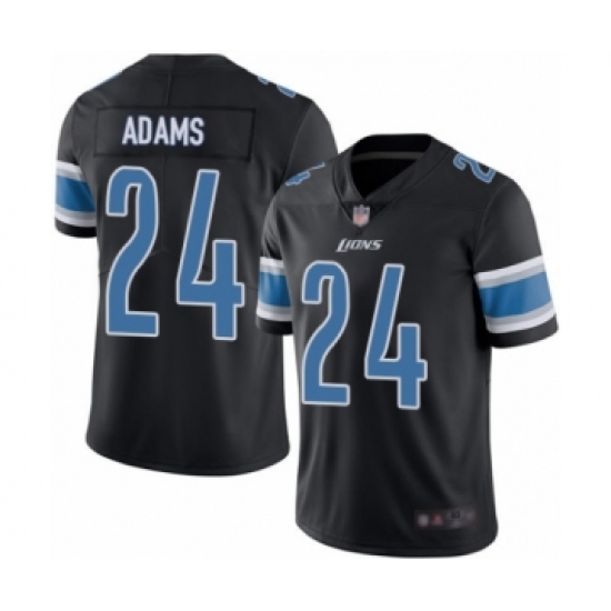 Men's Detroit Lions #24 Andrew Adams Limited Black Rush Vapor Untouchable Football Jersey - Ujersey