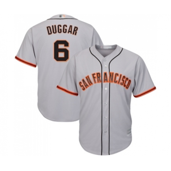 Men's San Francisco Giants #6 Steven Duggar Replica Grey Road Cool Base Baseball Jersey - Ujersey