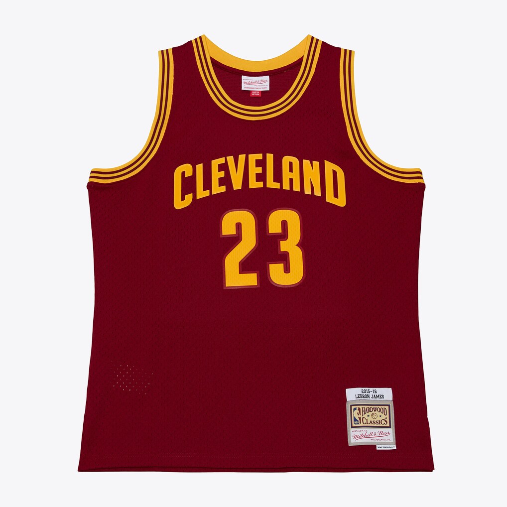 Men's Cleveland Cavaliers LeBron James Mitchell & Ness Wine 2015-16 Swingman Jersey