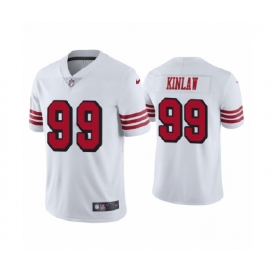 Men's San Francisco 49ers #99 Javon Kinlaw 2020 Limited White Rush Vapor Untouchable Football Jersey - Ujersey