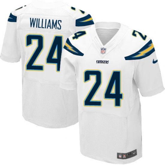 Men's Nike Los Angeles Chargers #24 Trevor Williams Elite White NFL Jersey