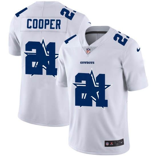 Men's Dallas Cowboys #21 Ezekiel Elliott White Nike White Shadow Edition Limited Jersey - Ujersey